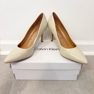 Calvin Klein Gayle2 Women's Ivory patent leather Heels